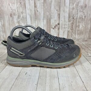 Vasque Women Gray Suede‎ Mesh Hiking Trail Shoes Size 8.5M Vibram Sole